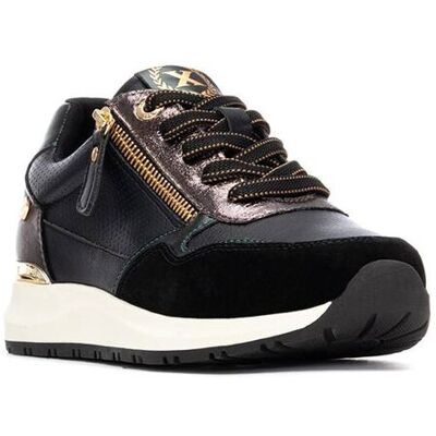 XTI Zapatillas deportivas de mujer con cordones y suela de goma. (36) Negro mujer XTI Zapatillas deportivas de mujer con cordones y suela de goma. (36) Negro mujer