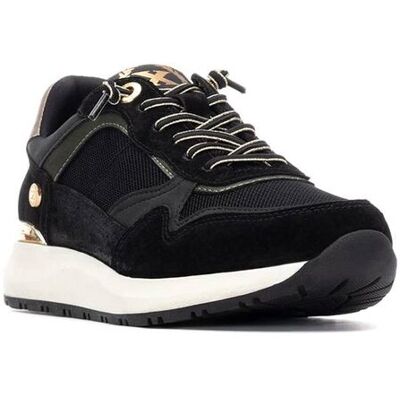 XTI Zapatillas deportivas de mujer con cordones y suela de goma. (38) Negro mujer XTI Zapatillas deportivas de mujer con cordones y suela de goma. (38) Negro mujer