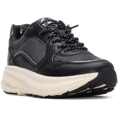 XTI Zapatillas deportivas de mujer con cordones y suela de goma. (38) Negro mujer XTI Zapatillas deportivas de mujer con cordones y suela de goma. (38) Negro mujer