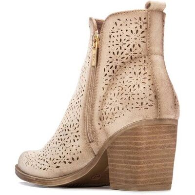 XTI Botines básicos de mujer con tacón y cremallera. (40) Beige mujer XTI Botines básicos de mujer con tacón y cremallera. (40) Beige mujer