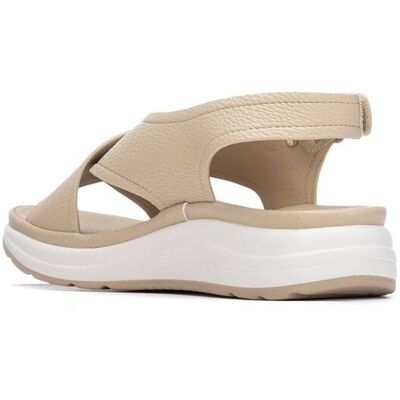 XTI Sandalias planas de mujer con cierre autoadherente. (39) Beige mujer XTI Sandalias planas de mujer con cierre autoadherente. (39) Beige mujer