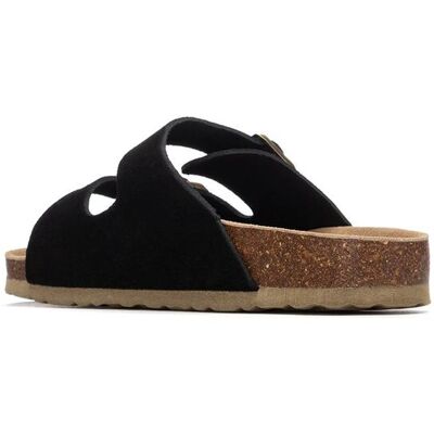 XTI Sandalias planas de mujer con suela de goma. (36) Negro mujer XTI Sandalias planas de mujer con suela de goma. (36) Negro mujer