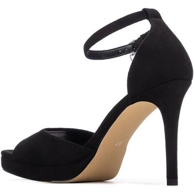 XTI Sandalias de tacón de mujer con cierre de hebilla. (36) Negro mujer XTI Sandalias de tacón de mujer con cierre de hebilla. (36) Negro mujer