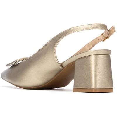 XTI Zapatos de tacon de mujer destalonados. (39) Oro mujer XTI Zapatos de tacon de mujer destalonados. (39) Oro mujer