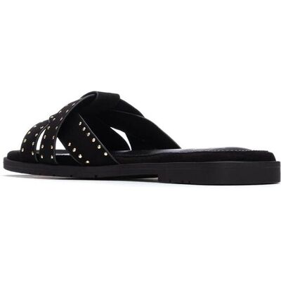 XTI Sandalias planas de mujer con suela de goma. (36) Negro mujer XTI Sandalias planas de mujer con suela de goma. (36) Negro mujer
