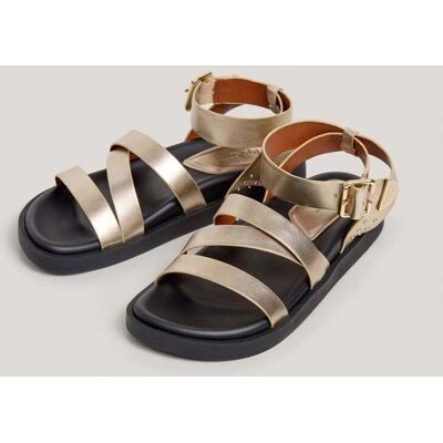 Pepe Jeans Sandalias de mujer planas de tiras cruzadas. (41) Oro mujer Pepe Jeans Sandalias de mujer planas de tiras cruzadas. (41) Oro mujer