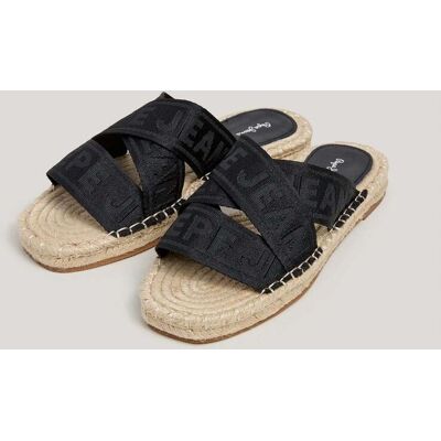 Pepe Jeans Sandalias de mujer planas tiras cruzadas. (36) Negro mujer Pepe Jeans Sandalias de mujer planas tiras cruzadas. (36) Negro mujer