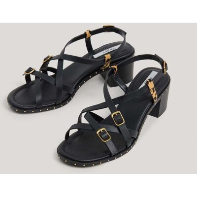 Pepe Jeans Sandalias de mujer detalles animal print. (37) Negro mujer Pepe Jeans Sandalias de mujer detalles animal print. (37) Negro mujer