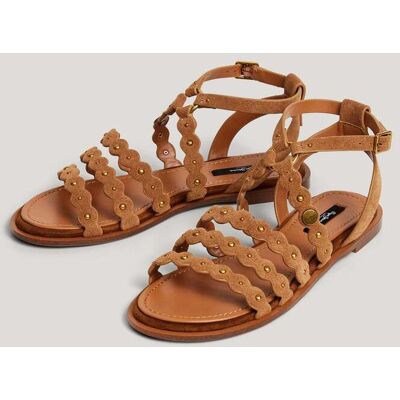 Pepe Jeans Sandalias de mujer planas en ante. (38) Marrón mujer Pepe Jeans Sandalias de mujer planas en ante. (38) Marrón mujer