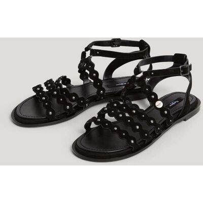Pepe Jeans Sandalias de mujer planas en ante. (37) Negro mujer Pepe Jeans Sandalias de mujer planas en ante. (37) Negro mujer