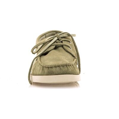mustang Zapatos de cordones de mujer en piel estilo náutico. (39) Verde Oliva mujer mustang Zapatos de cordones de mujer en piel estilo náutico. (39) Verde Oliva mujer