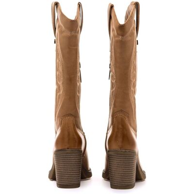 mustang Botas altas de mujer estilo cowboy. (39) Marrón mujer mustang Botas altas de mujer estilo cowboy. (39) Marrón mujer
