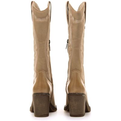 mustang Botas altas de mujer estilo cowboy. (39) Natural mujer mustang Botas altas de mujer estilo cowboy. (39) Natural mujer