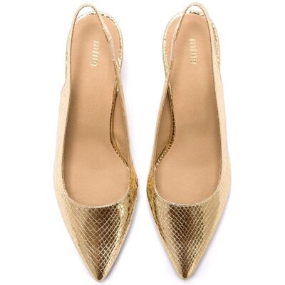 mustang Zapatos de salón de mujer destalonado. (39) Oro mujer mustang Zapatos de salón de mujer destalonado. (39) Oro mujer