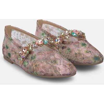 Alma en Pena Bailarinas planas de mujer con tira delantera con detalle joya. (42) Rosa claro mujer Alma en Pena Bailarinas planas de mujer con tira delantera con detalle joya. (42) Rosa claro mujer