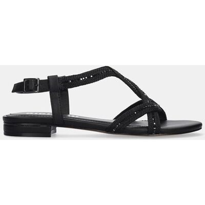 Bibi Lou Sandalias planas de mujer tiras trenzadas. (36) Negro mujer Bibi Lou Sandalias planas de mujer tiras trenzadas. (36) Negro mujer