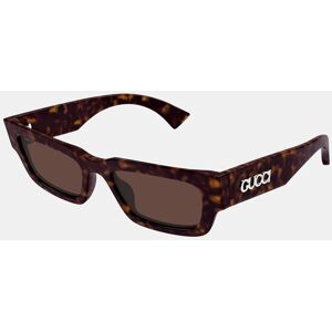 Gucci - Gafa de sol de hombre rectangular en acetato reciclado. Marrón Gucci - Gafa de sol de hombre rectangular en acetato reciclado. Marrón