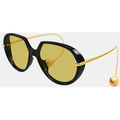 Bottega Veneta - Gafa de sol unisex piloto en acetato. Negro Bottega Veneta - Gafa de sol unisex piloto en acetato. Negro