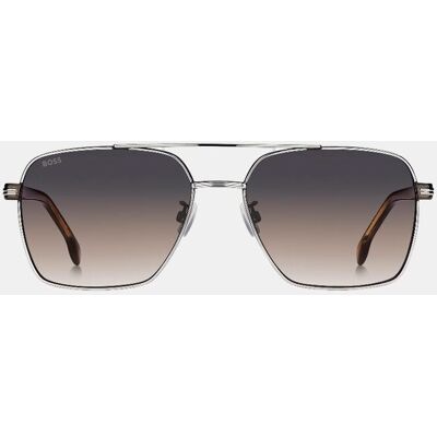Boss - Gafas de sol de hombre rectangular metalica con lente degradada. Plata Boss - Gafas de sol de hombre rectangular metalica con lente degradada. Plata