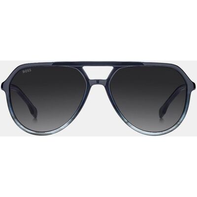 Boss - Gafas de sol de hombre piloto en acetato con lente degradada. Azul Boss - Gafas de sol de hombre piloto en acetato con lente degradada. Azul