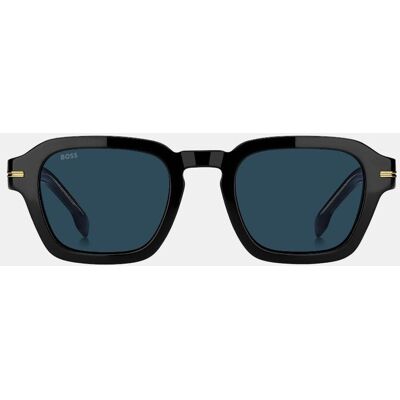 Boss - Gafas de sol de hombre rectangular en acetato. Negro Boss - Gafas de sol de hombre rectangular en acetato. Negro