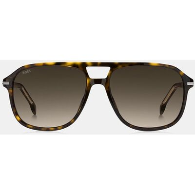 Boss - Gafa de sol de hombre rectangular en acetato. Marrón Boss - Gafa de sol de hombre rectangular en acetato. Marrón