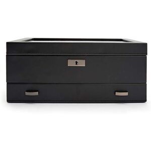 Wolf - Caja para relojes axis de 10 piezas con cajón. Negro Wolf - Caja para relojes axis de 10 piezas con cajón. Negro