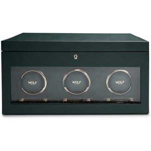 Wolf - Relojero British racing en color verde para 3 relojes con espacio adicional. Verde Wolf - Relojero British racing en color verde para 3 relojes con espacio adicional. Verde