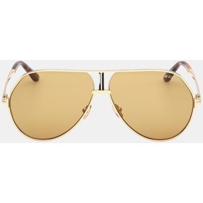 Tom Ford - Gafa de sol de hombre cuadrada en metal. Oro Tom Ford - Gafa de sol de hombre cuadrada en metal. Oro