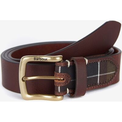 Barbour - Cinturón de hombre de cuero con cierre de hebilla. Marrón L Barbour - Cinturón de hombre de cuero con cierre de hebilla. Marrón L