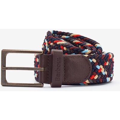 Barbour - Cinturón de hombre trenzado con hebilla. Multicolor L Barbour - Cinturón de hombre trenzado con hebilla. Multicolor L