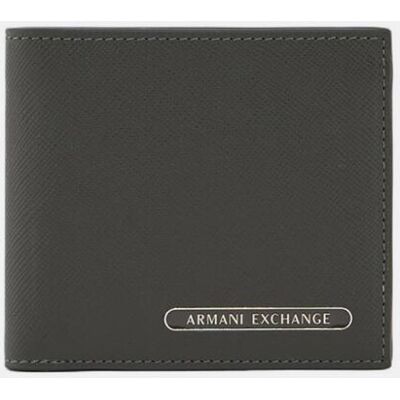 Armani - Cartera de hombre piel, apartado tarjetas y billetes.. Verde militar Armani - Cartera de hombre piel, apartado tarjetas y billetes.. Verde militar