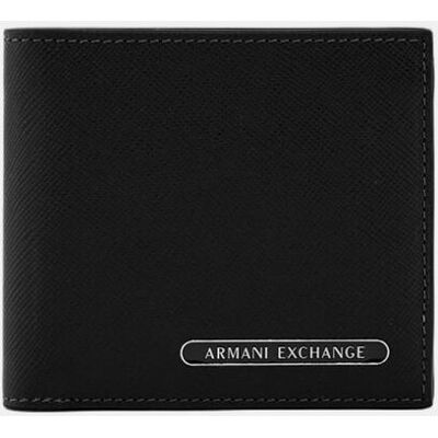 Armani - Cartera de hombre con logo en placa y bolsillo para monedas.. Negro Armani - Cartera de hombre con logo en placa y bolsillo para monedas.. Negro