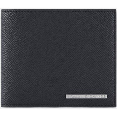 Armani - Cartera de hombre con logo en placa y bolsillo para monedas. Azul marino Armani - Cartera de hombre con logo en placa y bolsillo para monedas. Azul marino