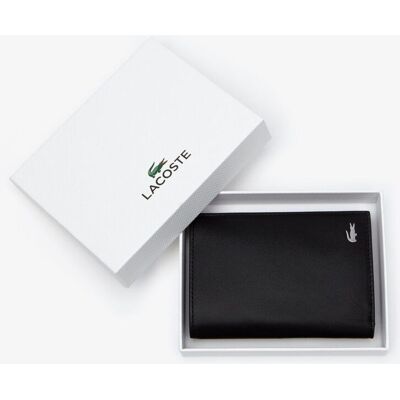 Lacoste - Billetera de hombre vertical fitzgerald de piel en negro. Blanco Única Lacoste - Billetera de hombre vertical fitzgerald de piel en negro. Blanco Única