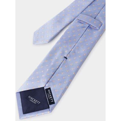 Hackett - Corbata de hombre de seda sarga mayfair dot. Azul grisáceo Única Hackett - Corbata de hombre de seda sarga mayfair dot. Azul grisáceo Única