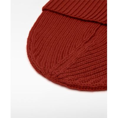 Adolfo Dominguez - Gorro de hombre beanie en punto canalé. Teja Única Adolfo Dominguez - Gorro de hombre beanie en punto canalé. Teja Única