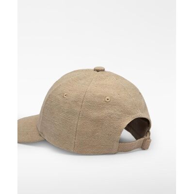 Adolfo Dominguez - Gorra de hombre de lino y algodón con logo bordado. Natural Adolfo Dominguez - Gorra de hombre de lino y algodón con logo bordado. Natural