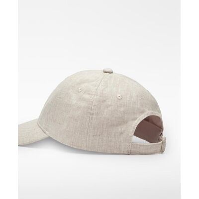 Adolfo Dominguez - Gorra de hombre de lino con logo bordado. Natural Única Adolfo Dominguez - Gorra de hombre de lino con logo bordado. Natural Única