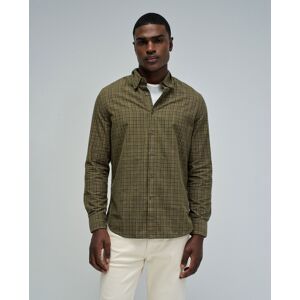 Salsa Jeans - Camisa de hombre de bombazina a cuadros. Verde Oliva XL Salsa Jeans - Camisa de hombre de bombazina a cuadros. Verde Oliva XL