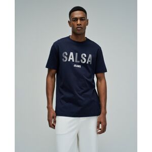 Salsa Jeans - Camiseta con branding slim fit de hombre. Azul marino XXL Salsa Jeans - Camiseta con branding slim fit de hombre. Azul marino XXL
