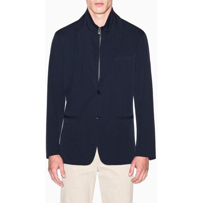Armani - Chaqueta de hombre regular fit con pechera desmontable. Azul marino 54 Armani - Chaqueta de hombre regular fit con pechera desmontable. Azul marino 54