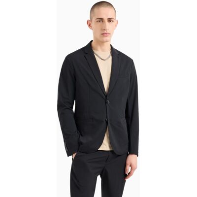 Armani - Americana de hombre regular fit en tejido bi-stretch. Negro 50 Armani - Americana de hombre regular fit en tejido bi-stretch. Negro 50