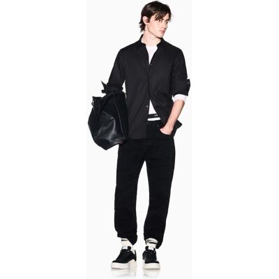 Armani - Camisa en jacquard de algodón de hombre regular fit. Negro XL Armani - Camisa en jacquard de algodón de hombre regular fit. Negro XL