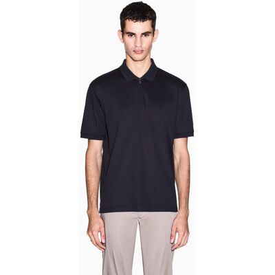 Armani - Polo de hombre manga corta con cierre cremallera. Azul marino L Armani - Polo de hombre manga corta con cierre cremallera. Azul marino L