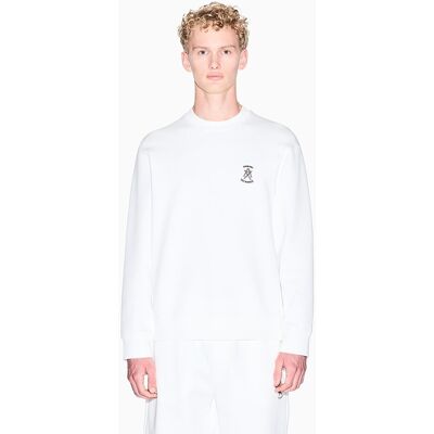 Armani - Sudadera de hombre cuello redondo y de corte regular. Blanco M Armani - Sudadera de hombre cuello redondo y de corte regular. Blanco M