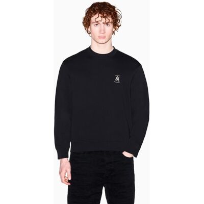 Armani - Sudadera de hombre cuello redondo y de corte regular. Negro L Armani - Sudadera de hombre cuello redondo y de corte regular. Negro L