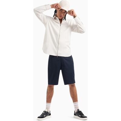 Armani - Pantalón corto de hombre liso con algodón. Azul marino 31 Armani - Pantalón corto de hombre liso con algodón. Azul marino 31