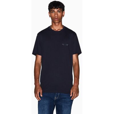 Armani - Camiseta de hombre manga corta con logo a tono. Azul marino XS Armani - Camiseta de hombre manga corta con logo a tono. Azul marino XS