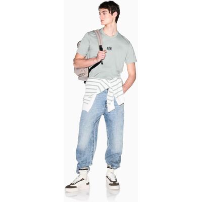 Armani - Camiseta de hombre manga corta con maxi logo en la parte posterior. Verde claro S Armani - Camiseta de hombre manga corta con maxi logo en la parte posterior. Verde claro S